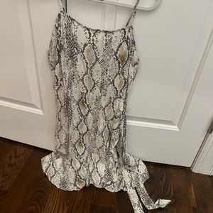 Women’s beautiful snake skin pattern summer dress